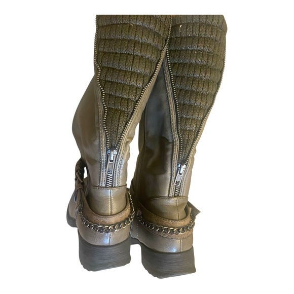 MukLuks Vegan Leather Boots Sz 38 8 Gray - Picture 4 of 6